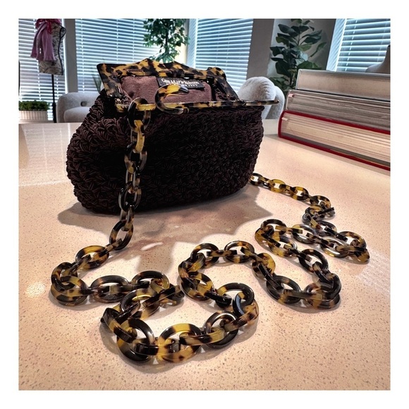 Gun Marie Nilsson Vintage Women's Bag. Shades of Brown. 7 1/2” x 6” - Picture 4 of 12